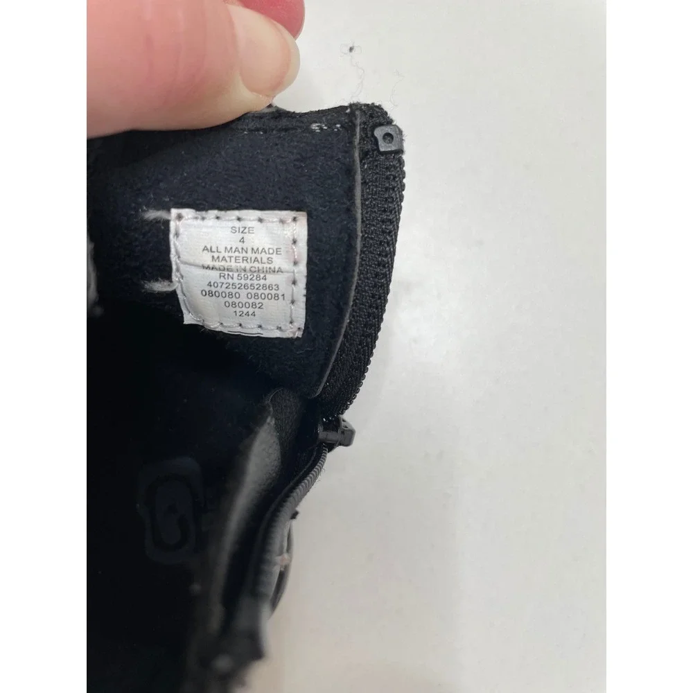 The Children's Place Toddler Boy 4 Black Chelsea‎ Ankle Boots Side Zip Closure
